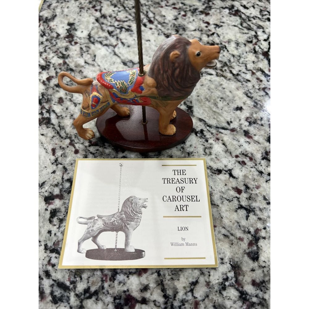 Franklin‎ Mint The Treasury Of Carousel Art Lion William Manns Figurine 1988
